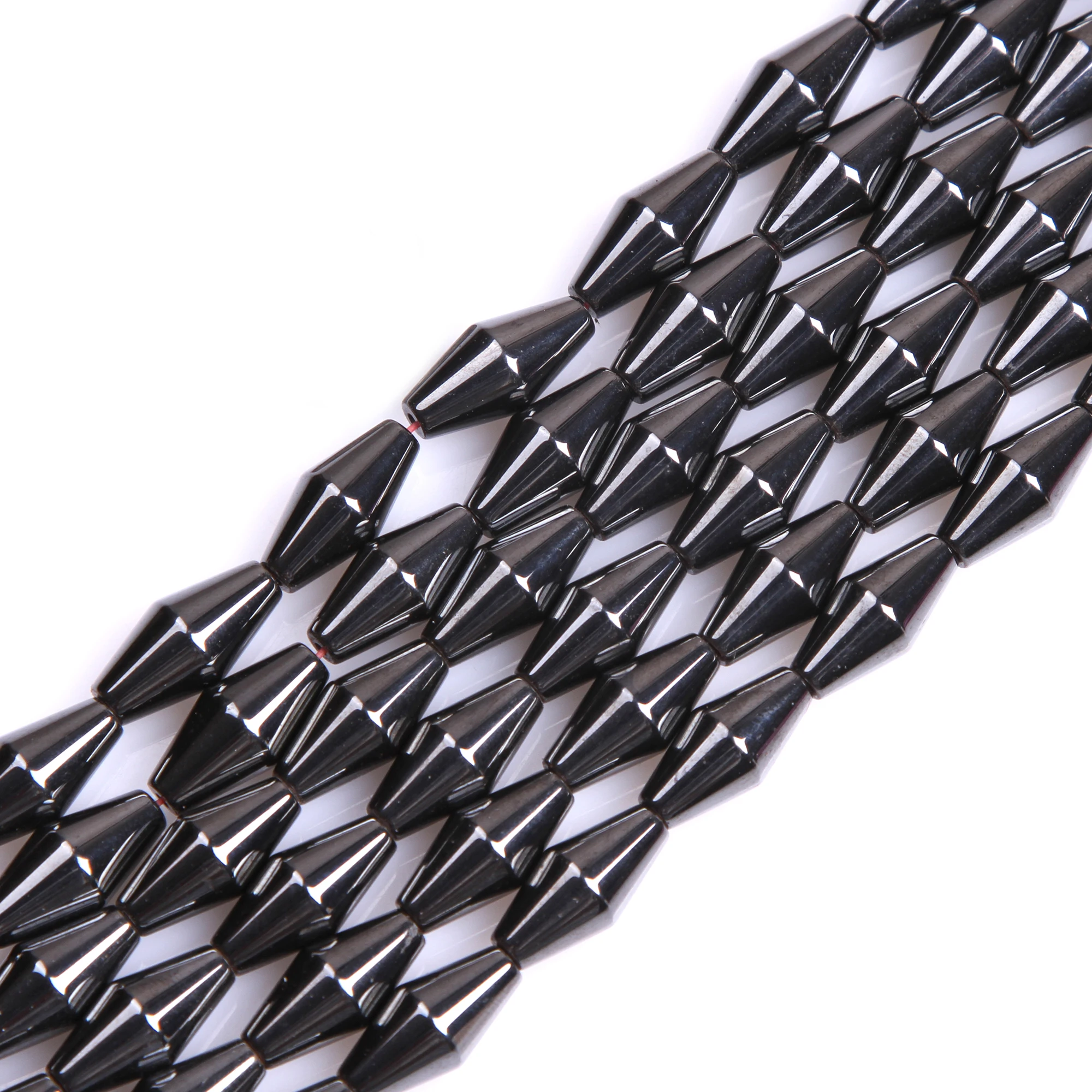 Natural Magnetic Black Hematite Bicone Beads For Jewelry Making Strand 15 inch DIY Jewelry Accessorries Bead For Men Women Gifts