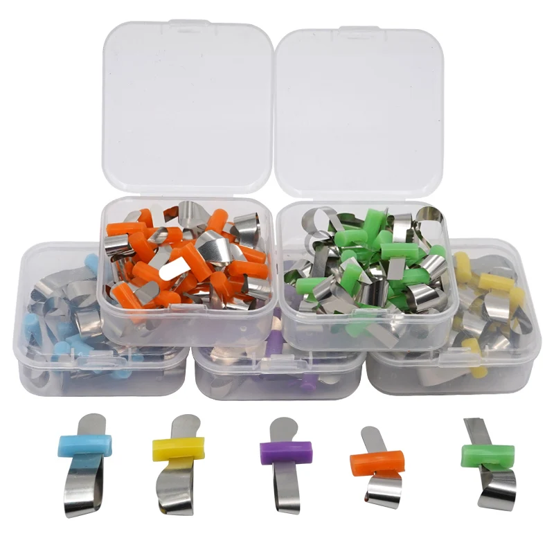 20pcs/box Dental Forming Sheet Orthodontic Sectional Contoured Metal Matrices With Positioning Dentistry Matrix Retainer