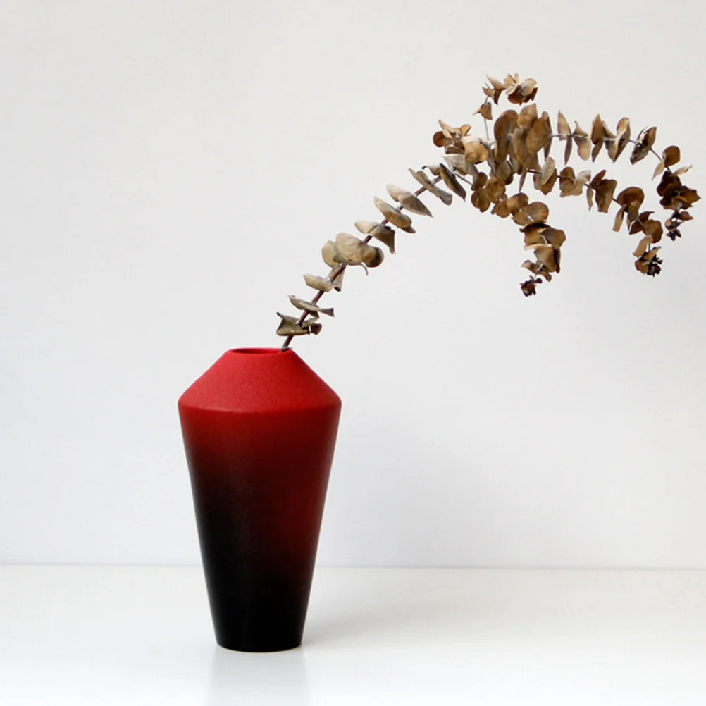 

Ceramic Flower Vase Gradient Color Decoration Pottery Vases for Home Modern Style Dry Bookshelf