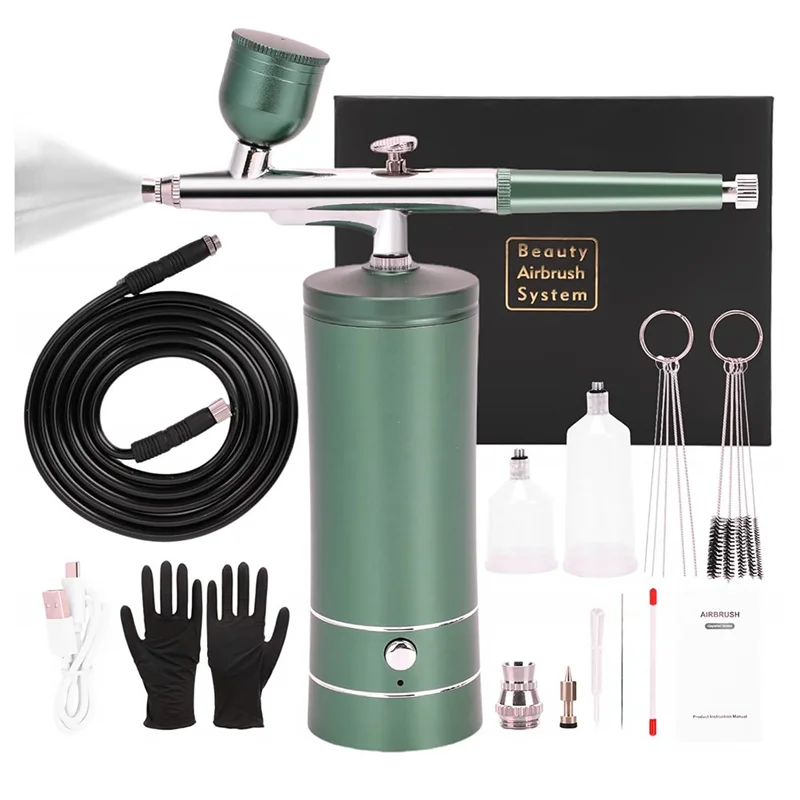 A97G Upgraded Airbrush Set With Air Compressor Cordless Automatic Airbrush Set Handheld Rechargeable Airbrush For Makeup Durable