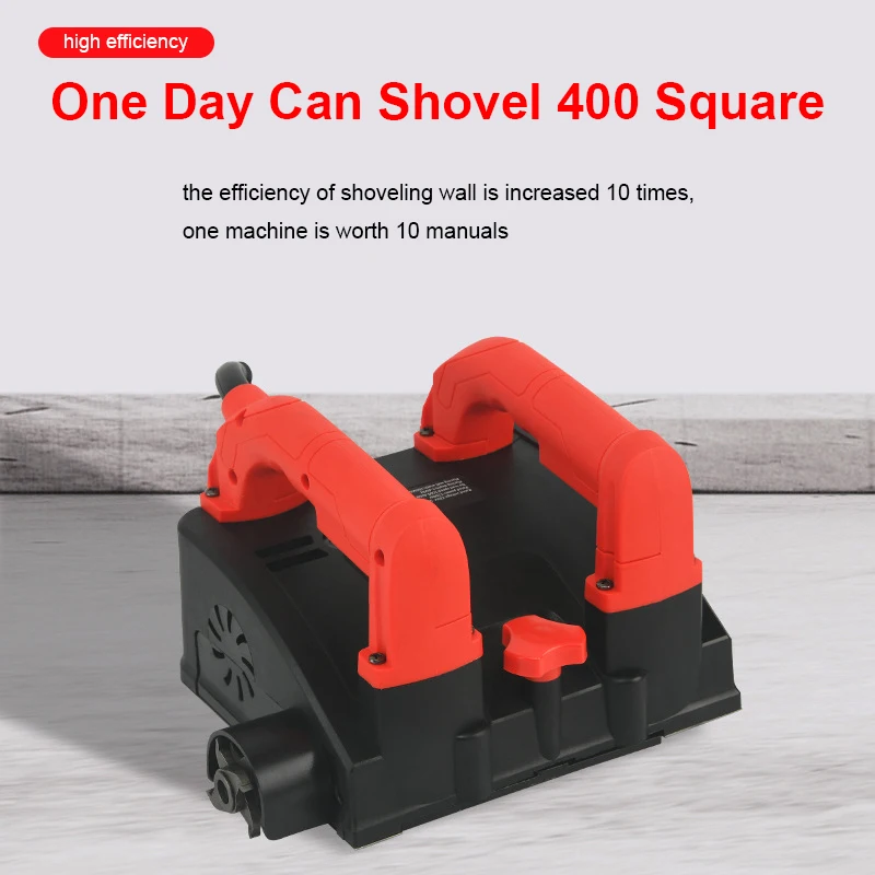 Wall Planing Machine Double Handle Design Wall Shoveling Machine Dust-free Old Wall Renovation Cement Rough Planing Machine