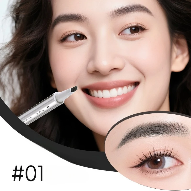 قلم حواجب مزدوج الشق مقاوم للماء ومقاوم للعرق، متعدد الاستخدام، تركيبة لا تلطخ لصالة الألعاب الرياضية والأنشطة اليومية والمبتدئين