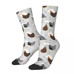 Chicken Art Stockings Cute Hen Print Pattern Kawaii Socks Winter Non Slip Socks Ladies Outdoor Warm Soft Socks