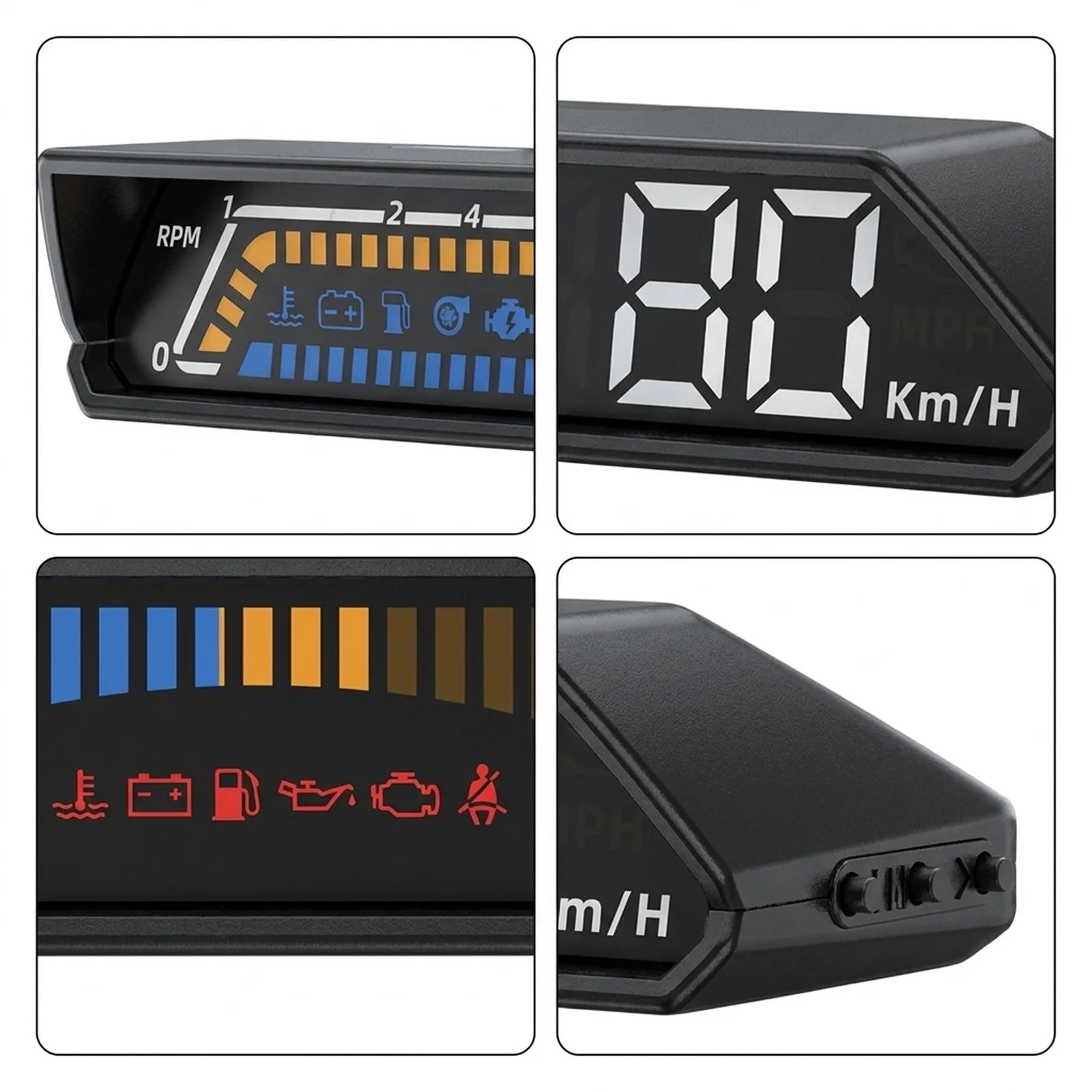 for Easy To Use For OBD2 Car Head Up Display Car Dashboard Dual-screen Linkage OBD2 Interface Universality Easy To
