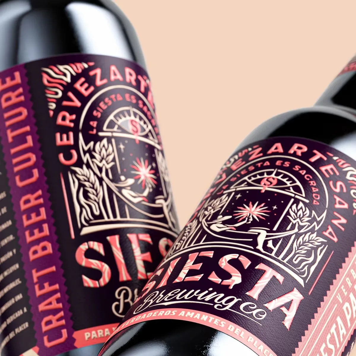 Custom Craft Beer Labels | 330ml Can & Bottle Stickers | Neon Fluorescent 3D Varnish Spot UV Digital Printing