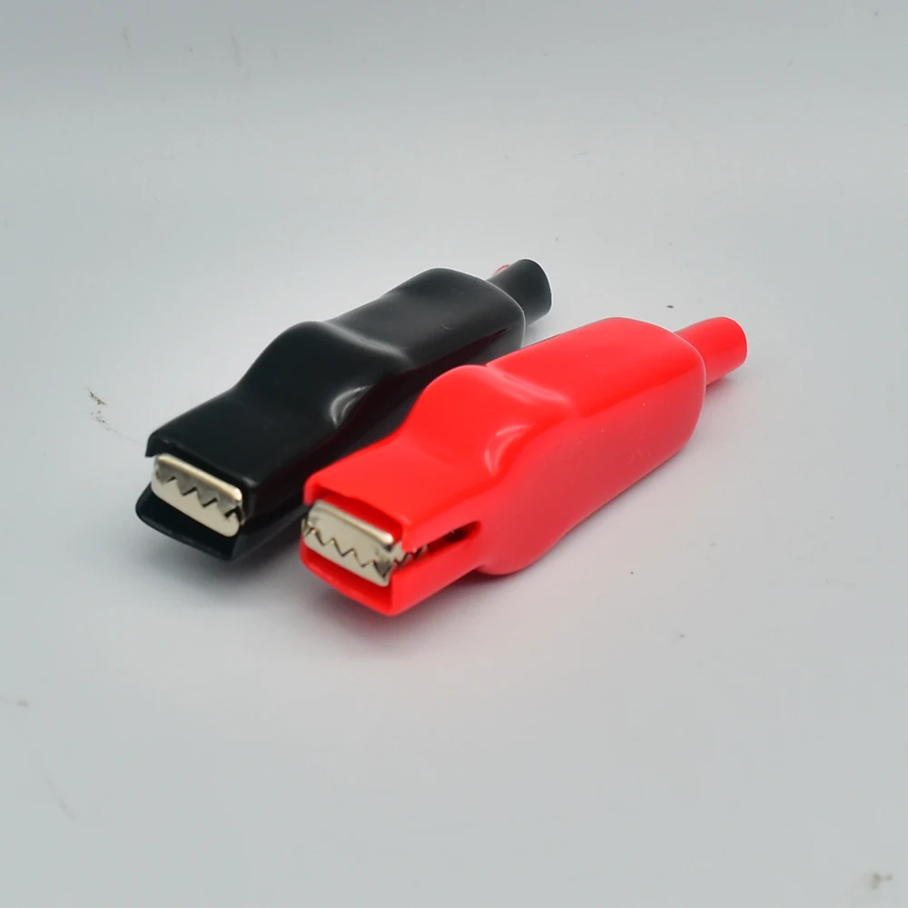 2Pcs Alligator Clip 20A PVC Sheathed Alligator Clamps DIY Test Leads Crocodile Electrical Clips Electrical Tool Parts