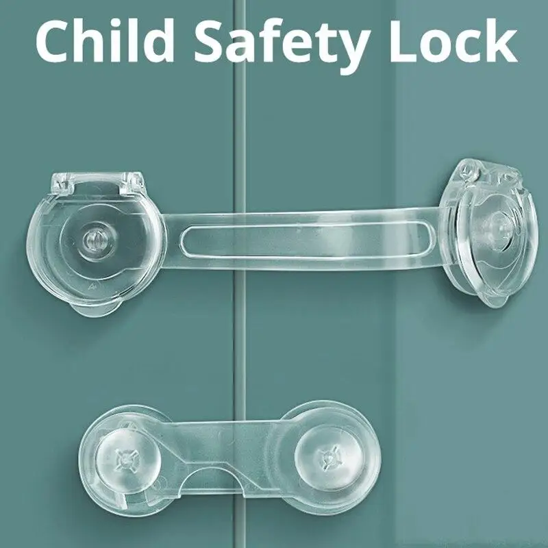 5Pcs Universal Child Safety Locks No Drill Cabinet Fridge Drawer Door Locks for Baby Home Childproofing