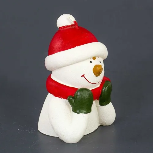 Euro Flora Snowman Candle Christmas 9 X7X11,5 cm