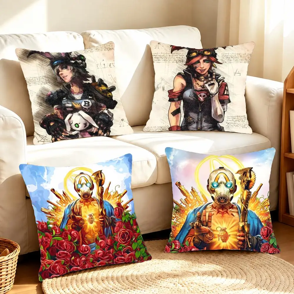 Chaotic Colorful Borderlands Cushion Cover Sofa Living Room Home Decor Invisible Zipper Anti-dustmite Shell
