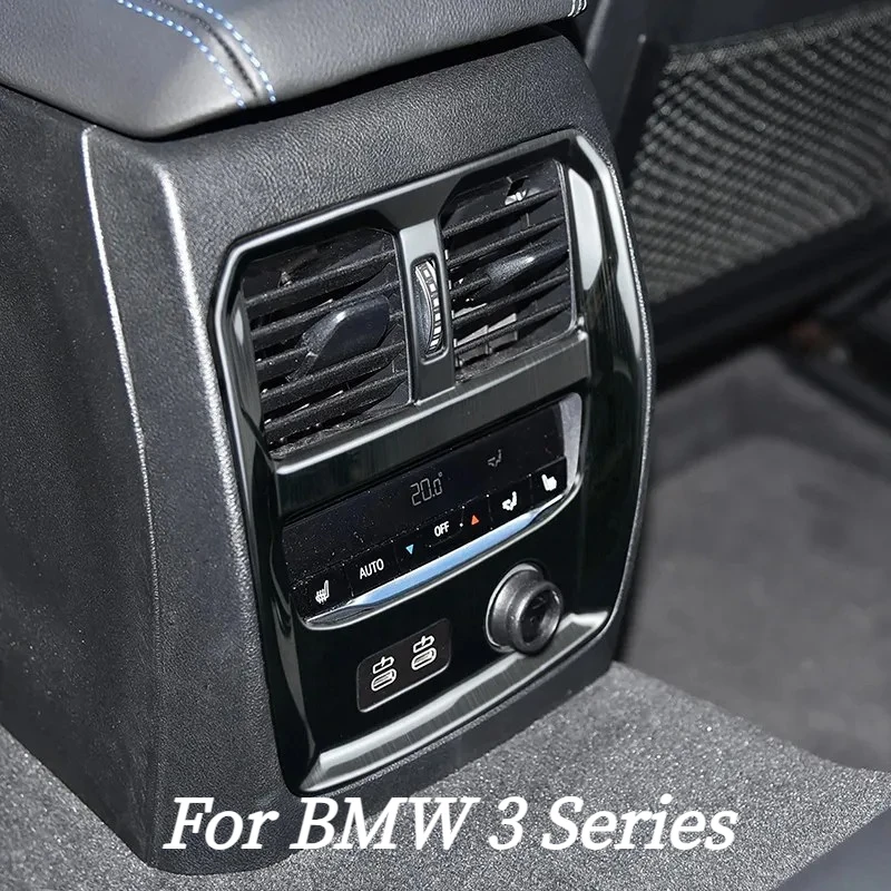 

Stainless Steel Rear Air Vent Decor Frame Anti Kick Trim Cover For BMW 3 Series Interior Refit Parts