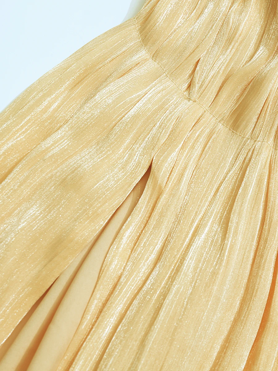 VGH Abiti da sera solidi dimagranti sexy per le donne Scollo a V profondo senza maniche Abito con temperamento alto Wiast Stile moda femminile Nuovo