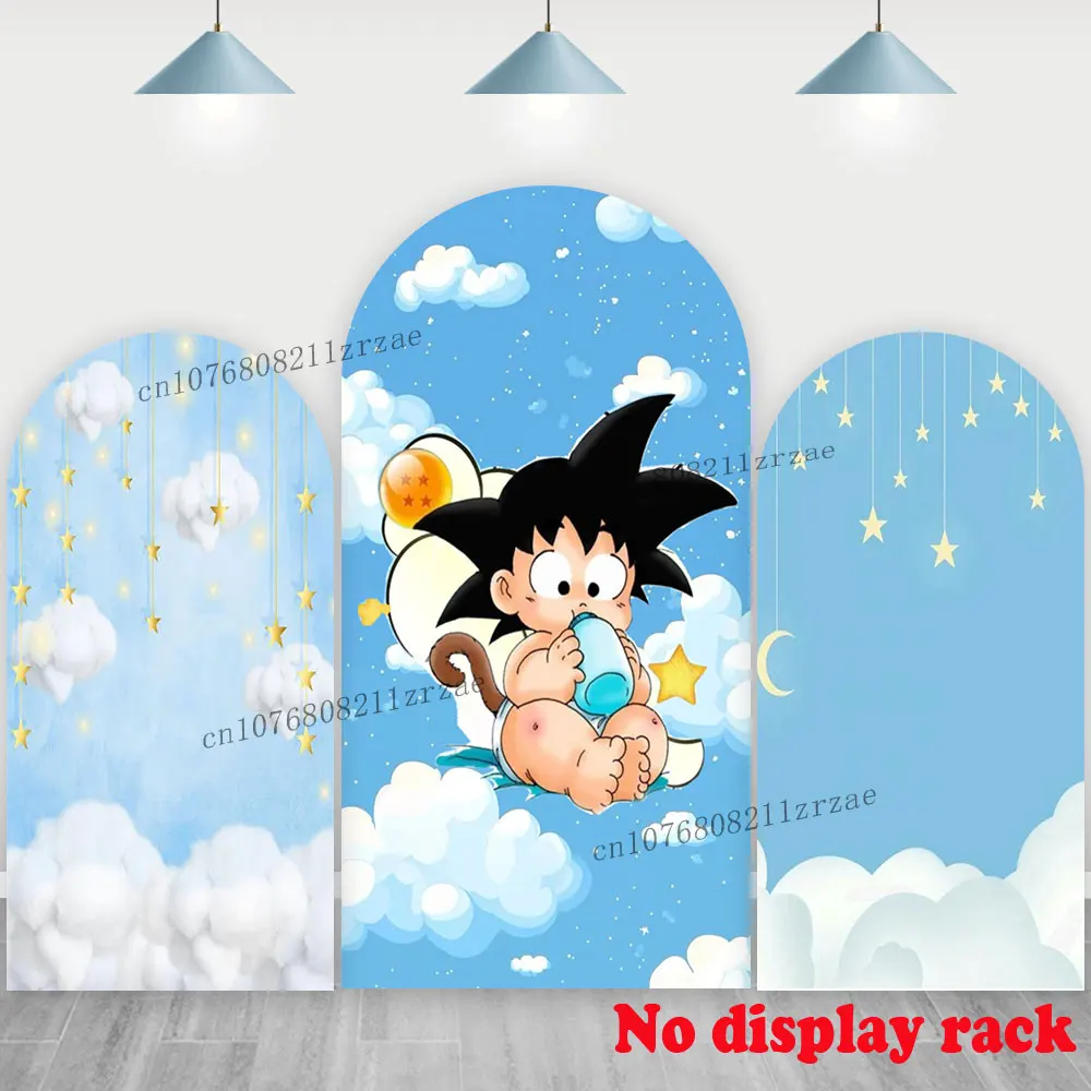 Fondo de arco de Dragon Ball para bebé Goku, decoración para fiesta de 1er feliz cumpleaños, cartel para Baby Shower, pancarta, fondo, utilería de fotografía