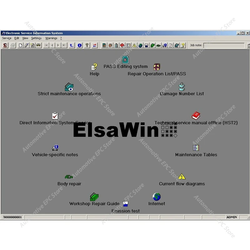 Etka 8.3 with ELSAWIN 6.0 latest Car maintenance software group vehicle electronic parts catalog, suitable for US European model