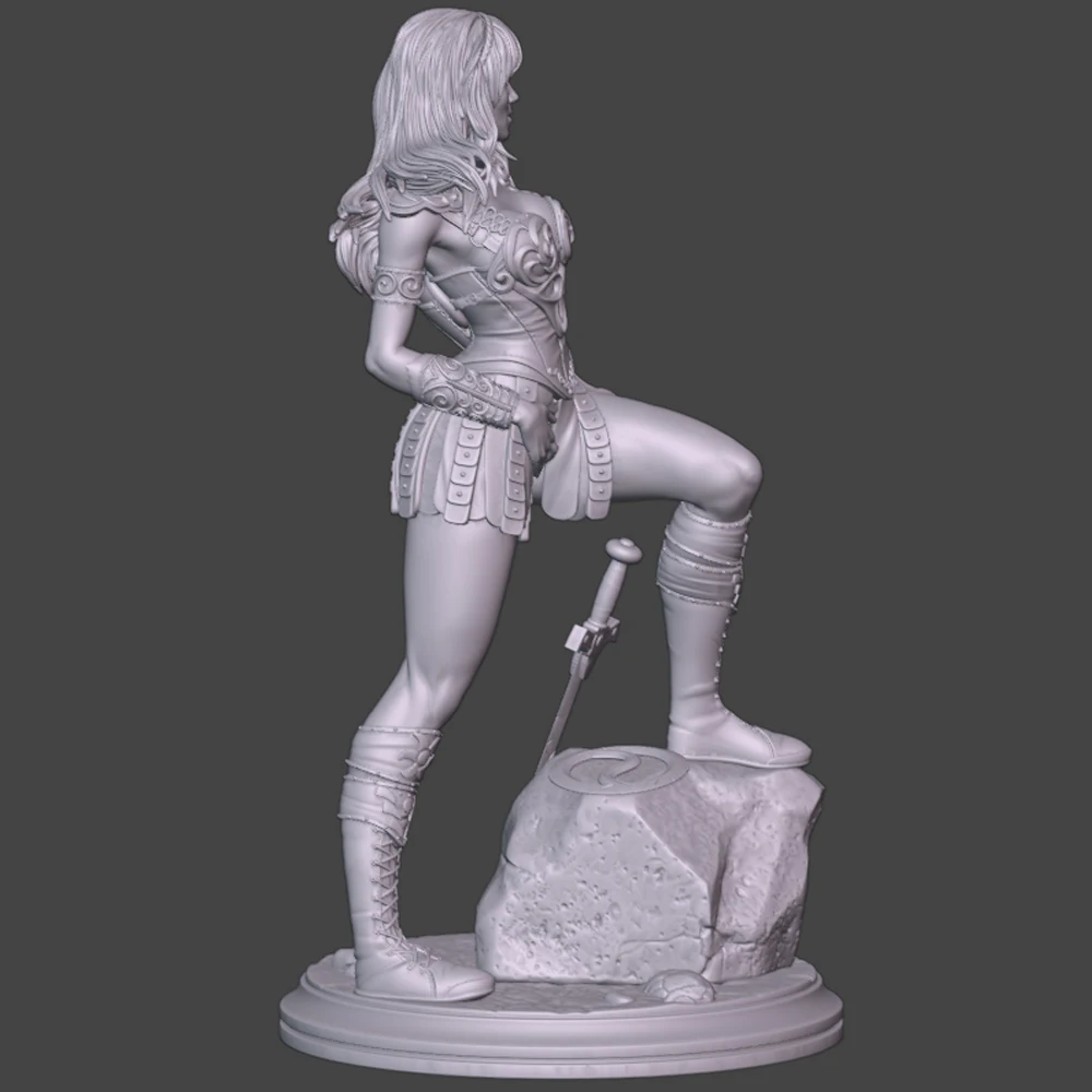 Miniatura resina sin pintar mujer vintage para coleccionismo y rol - imagen 4