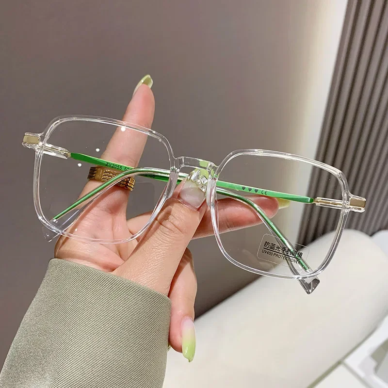 New Color Fashion Myopia Glasses for Women Men Square Transparent Eyeglasses Retro Minus Diopter Eyeglasses Optical Prescription