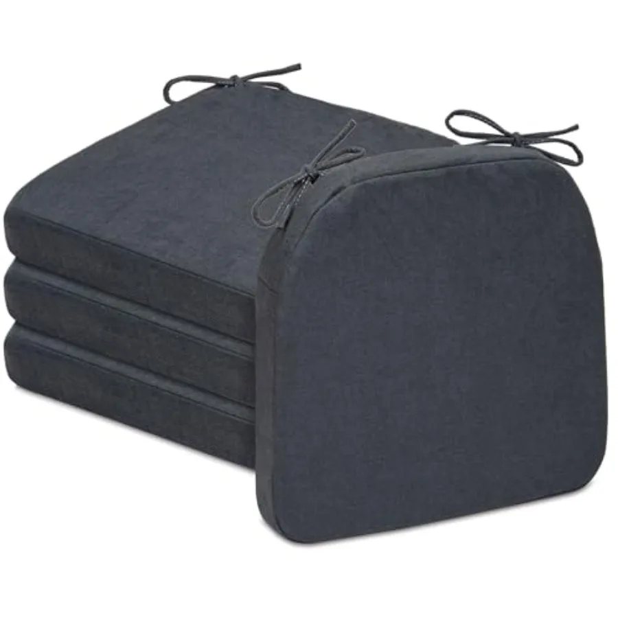 

Подушки для стульев для столовой, D-образные, нескользящие, со съемными моющимися чехлами и завязками, для кухни