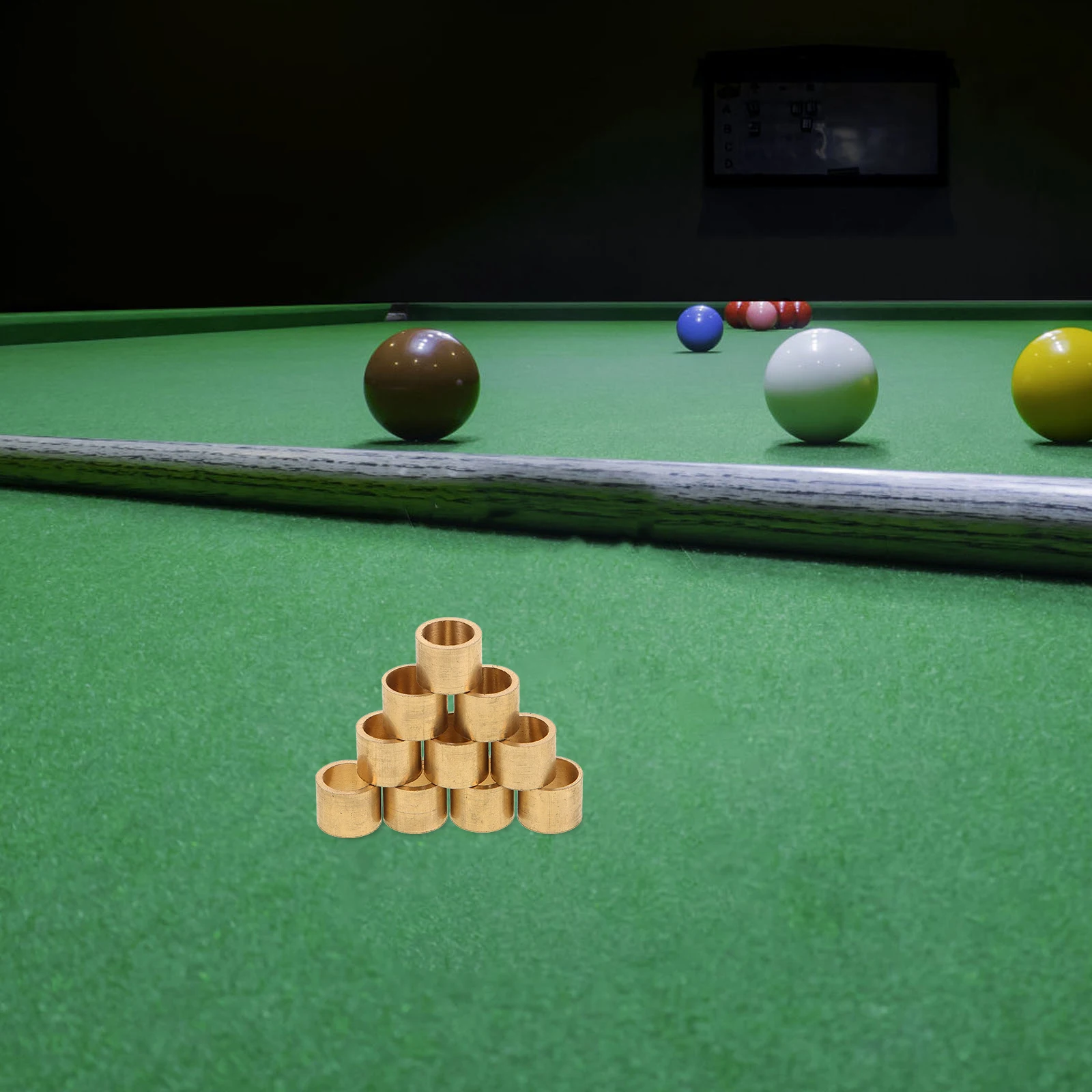 10Pcs Metal Billiard Replacement Ferrules Pool Cue Stick Accessories Snooker Parts for Cue Tips Repair and Control