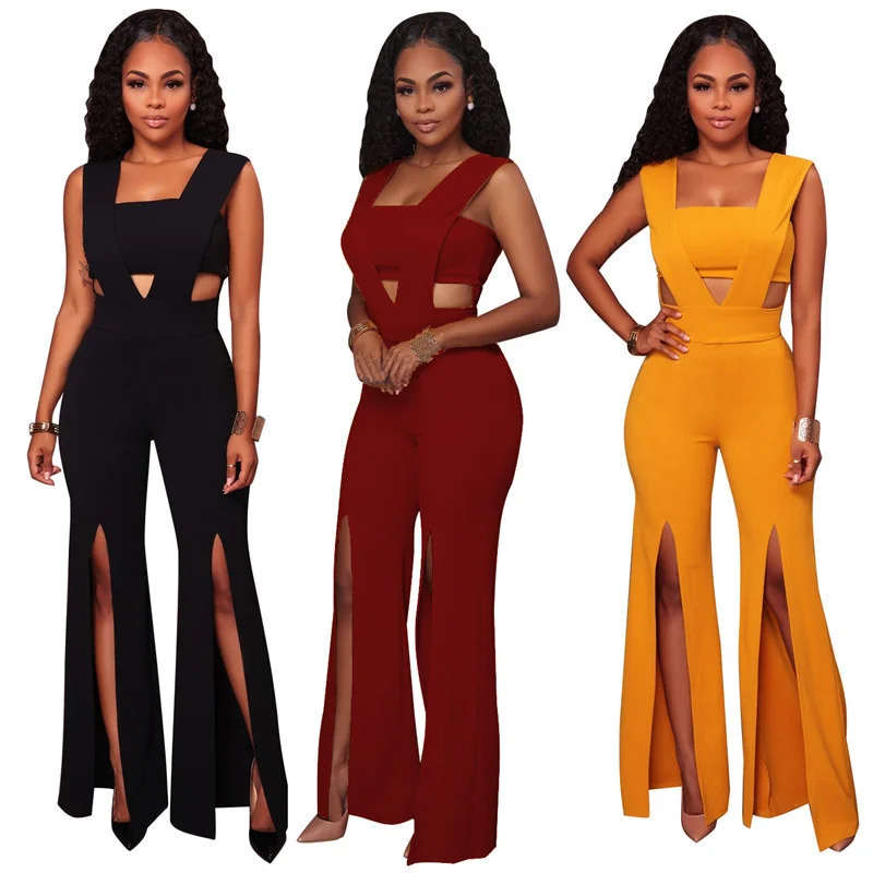 

New Club Dress Long Slim Women's Party Evening Dress Party Split Bodysuit