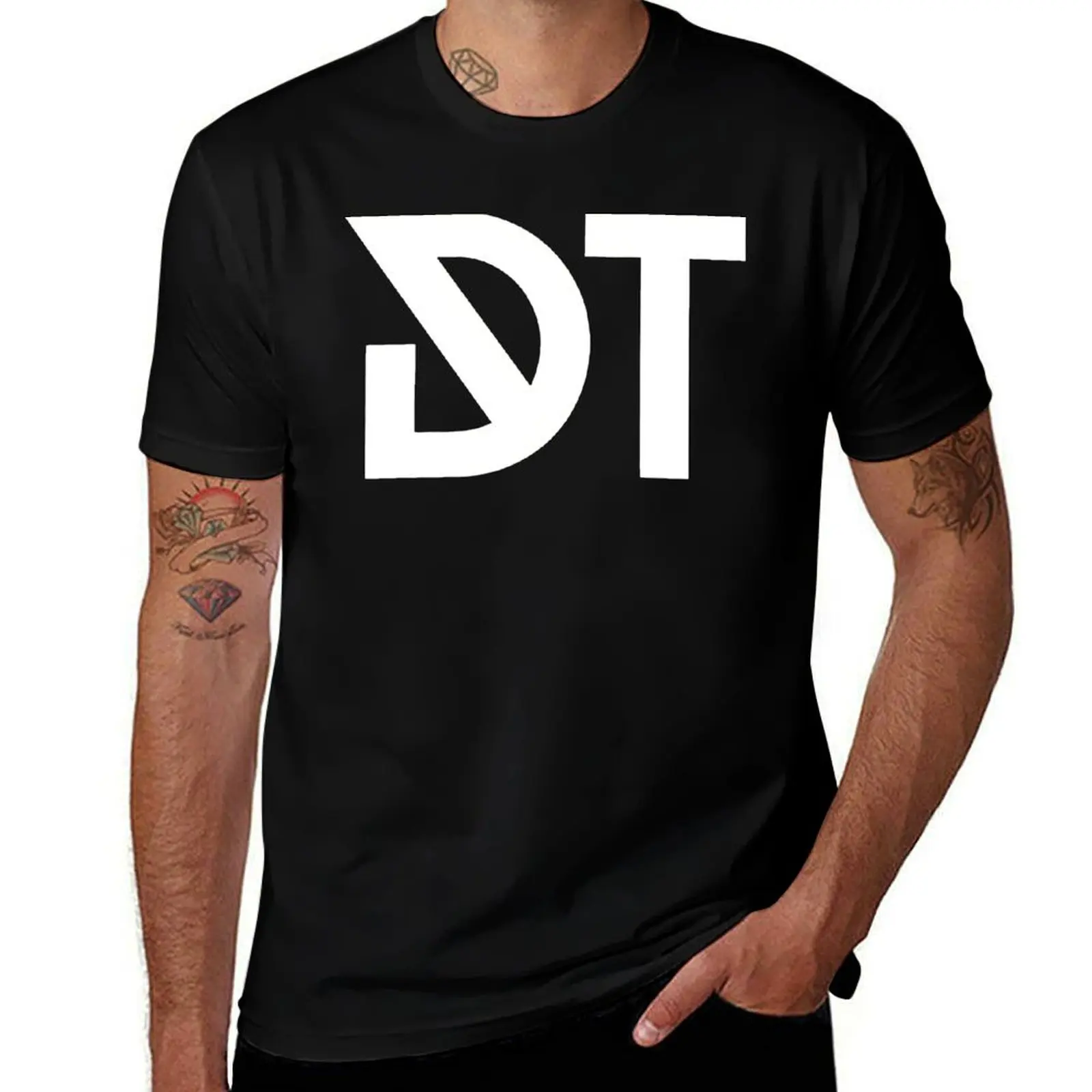 Dark Tranquillity White Monogram Logo T-Shirt funny t shirts dark humor T-Shirt