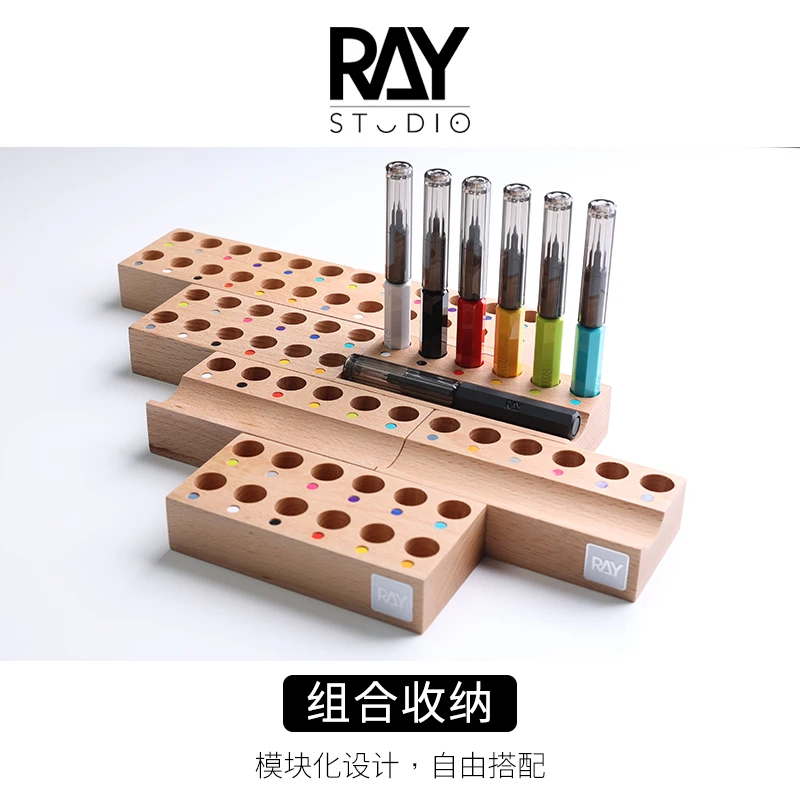 

RAYSTUDIO 6-Hole/12-Hole Cubic Organizer for RAY Beacon Series Handle Carving Knife Wooden Storage Rack Modeler Tools Organizer