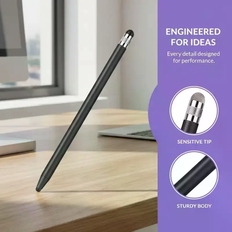 Mesh Fiber Capacitive Stylus Pen Double Nib Touch Screen Pens Drawing Pen For Universal Capacitive Screen Smart Phone Tablet