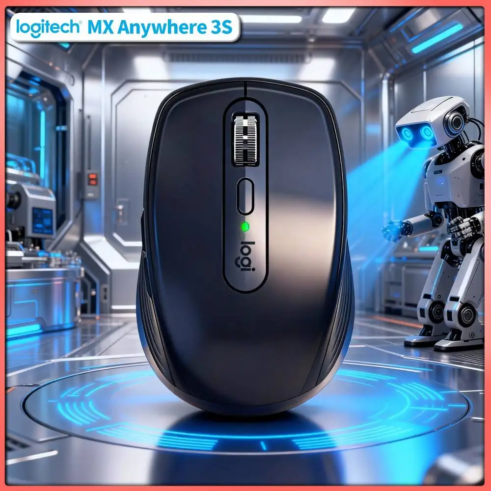 Ergonomic MX Anywhere 3S - 8K DPI, 3-Device Sync, Silent Click, Ideal for Boutique Office & Training Hall Work