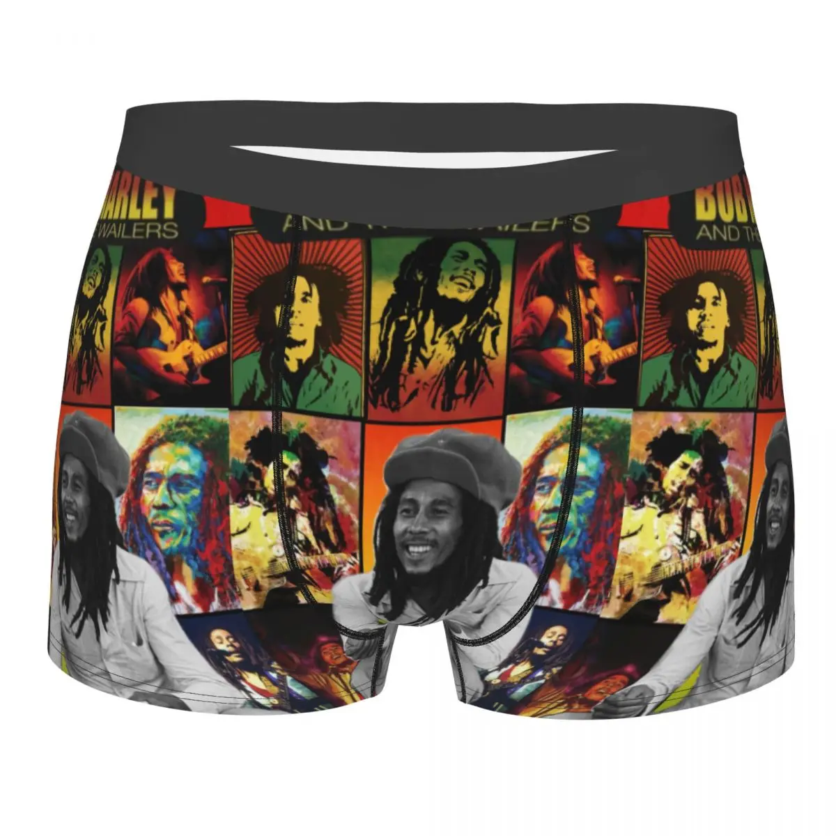 Fashion Reggae Singer Bob Marley Boxers Shorts Panties Men's Underpants Stretch Jamaican Rock Musician Briefs Underwear