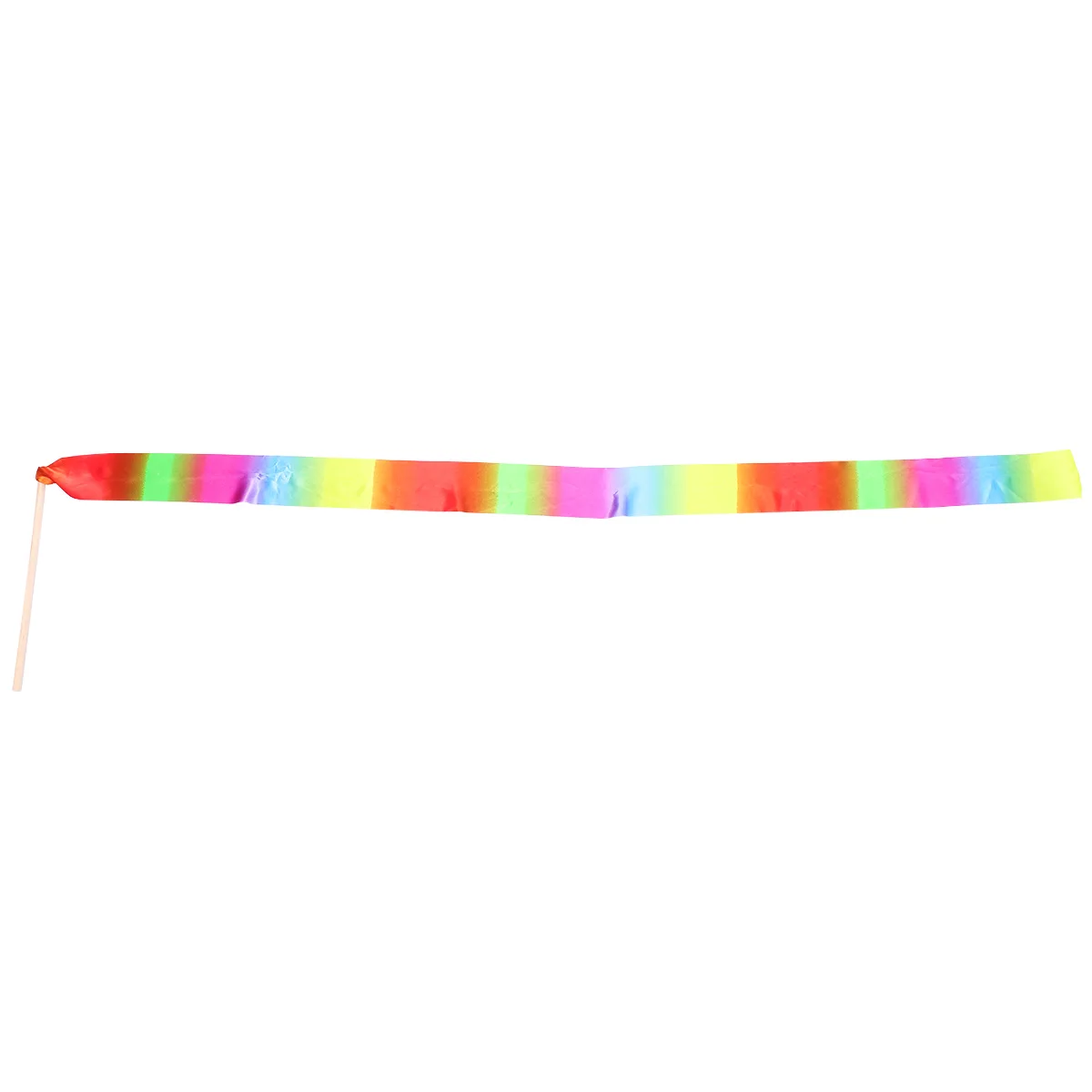

2pcs Wooden Gymnastics Streamers Dance Ribbons Twirling Rods 200X10Cm Colorful Eco-Friendly For Birthday Party Circus Classroom