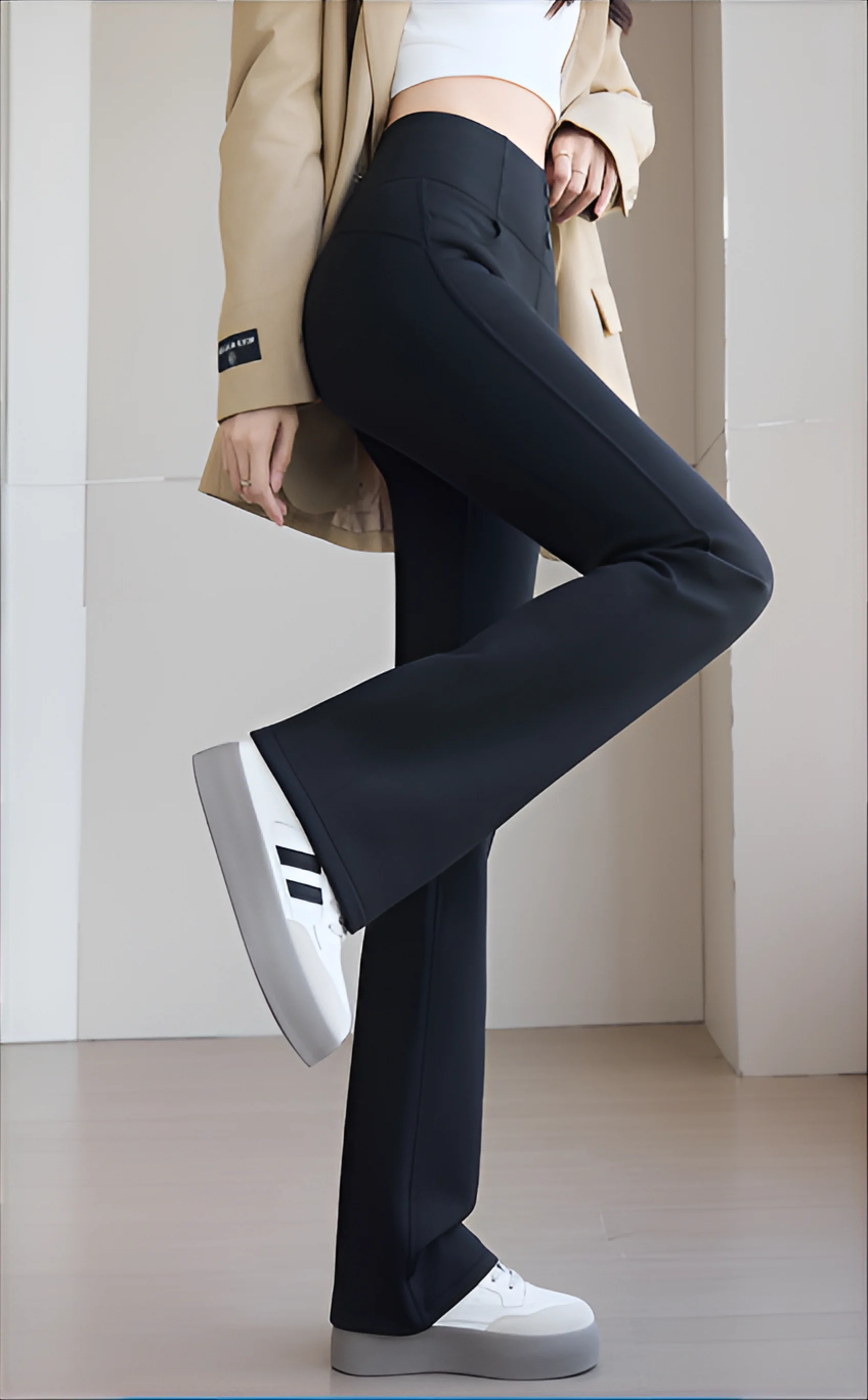 

Женские брюки Bootcut V-образной формы, без потерь, без полей, без полей, без края, без оправы, безграничных, без ограничений, бесконечных, бесконечных, надежных для девочек
