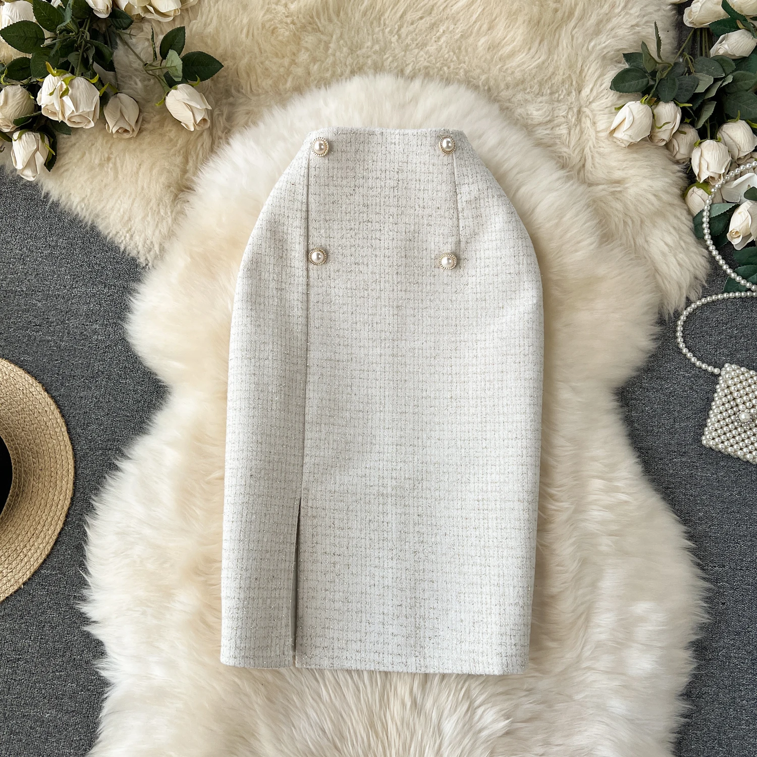 

Women Chic split slim pencil Skirt High Waist Elegant Fashion Wrap Skirt autumn winter Clothing