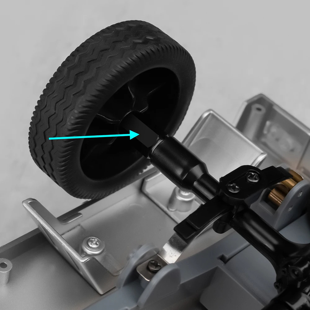 MIBIDAO 4 Stuks 5mm Aluminium + 12.5mm Uitgebreide Adapters Conversie voor WPL C34 C24 1/16 RC Auto upgrade Onderdelen