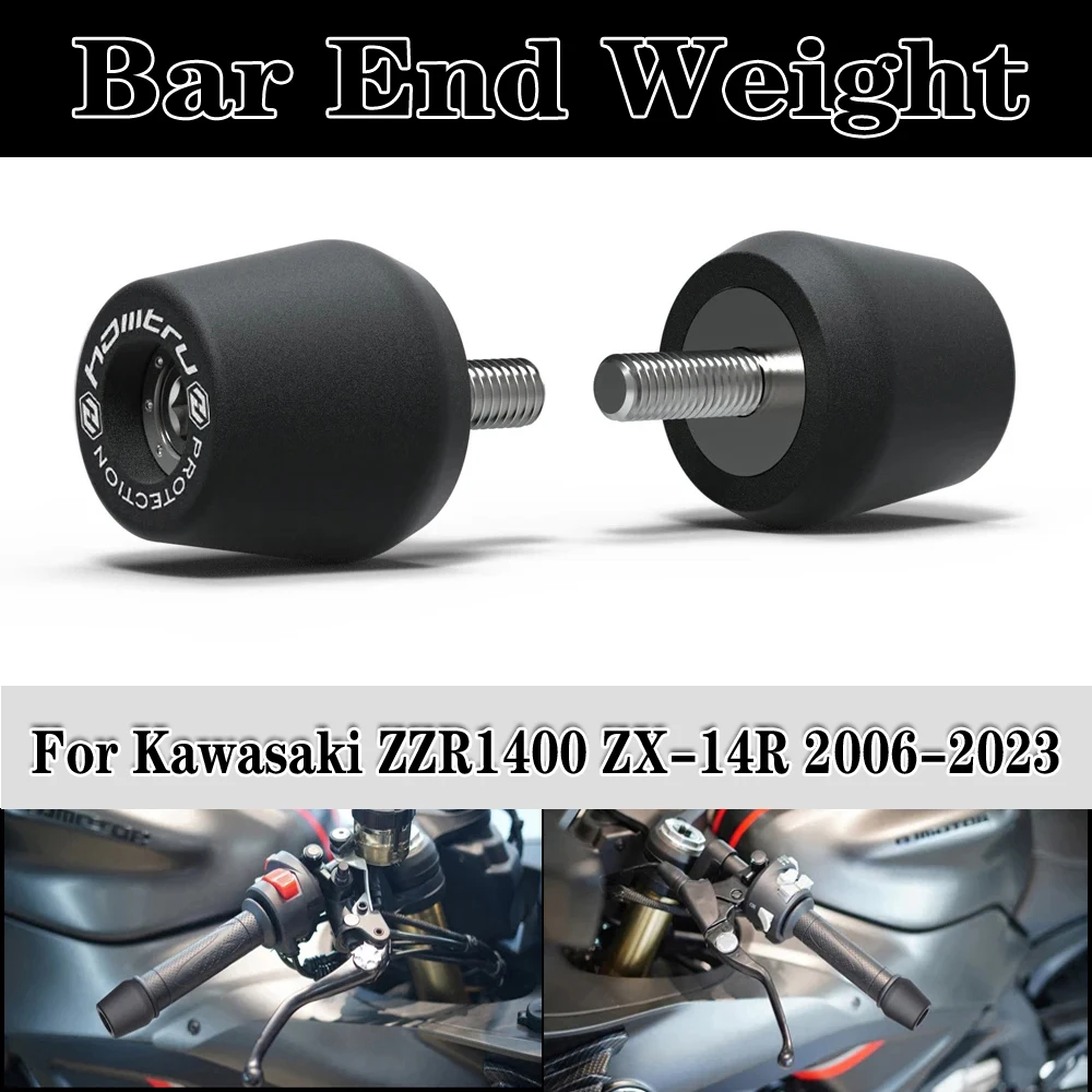 

For Kawasaki ZZR1400 ZX-14 ZX-14R 2006-2023 Motorcycle Handle Bar End Weight Grips Cap