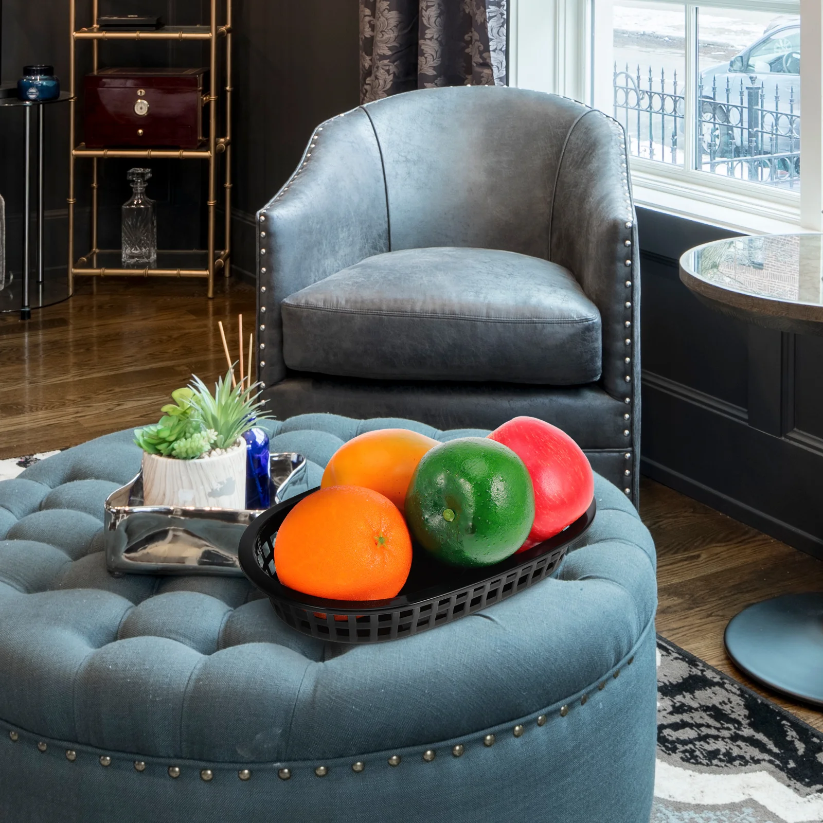 12 個のプラスチックフルーツトレイスナックデザートプレート実用的な収納トレイケーキホットドッグフライドポテトバーガーピクニックキッチンツール