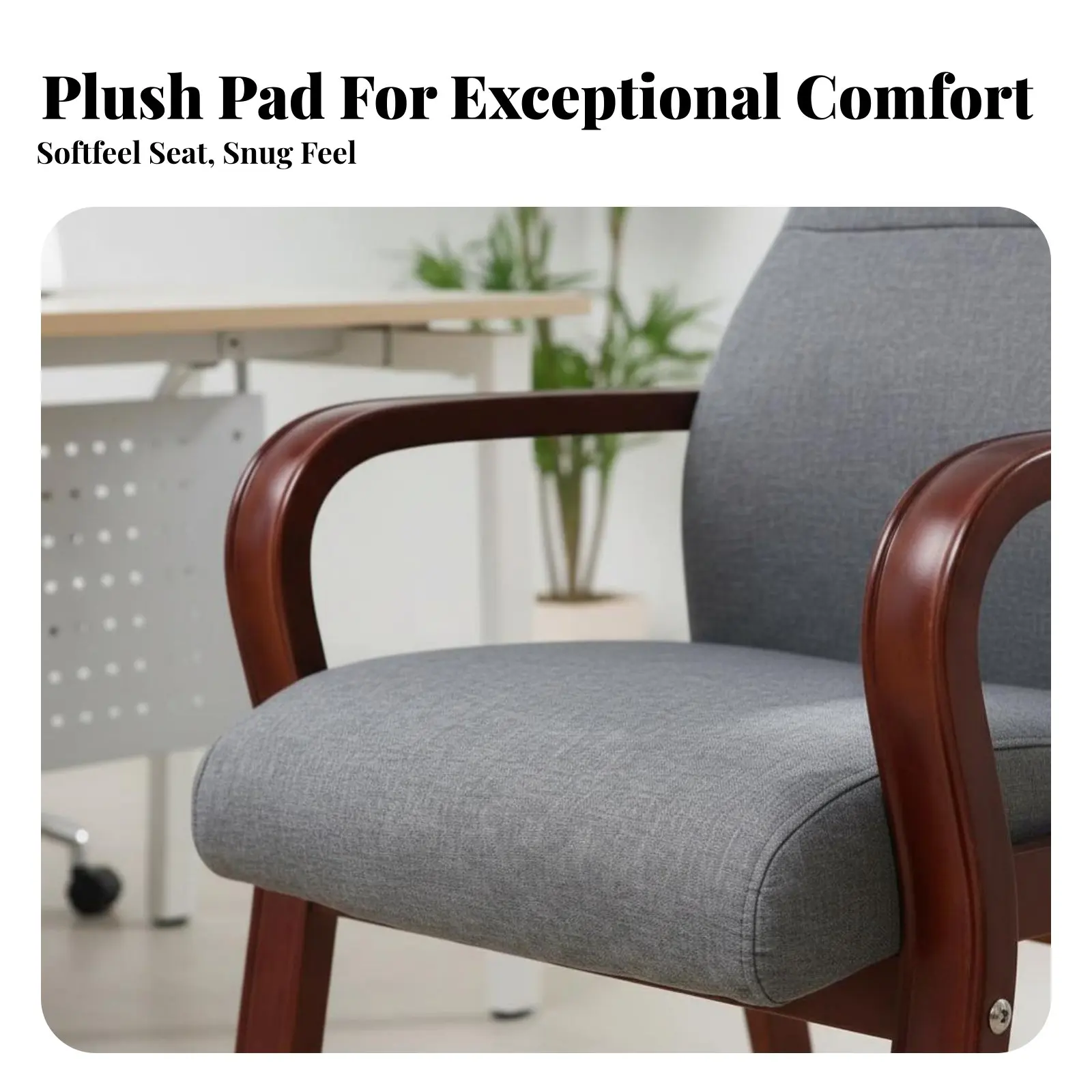 

Highspine Wooden Armchair With Armrests Seating Furniture Fabric Upholstery Multipurpose for Studying Corner, Bedroom