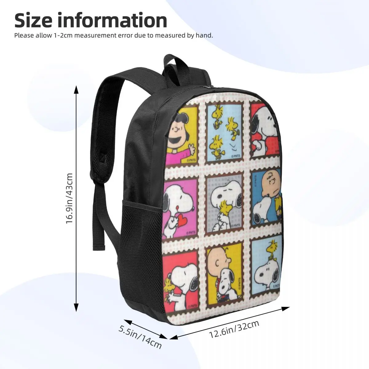 Snoopy 17-Inch Student Backpack - Comfortable and Practical Backpack for Daily Use, School, and Travel