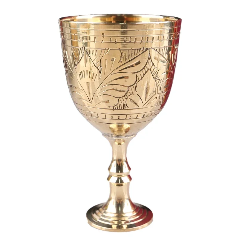 

Thickened bronze wine cup, goblet, Baijiu cup, hand carved handicraft decorations, gifts