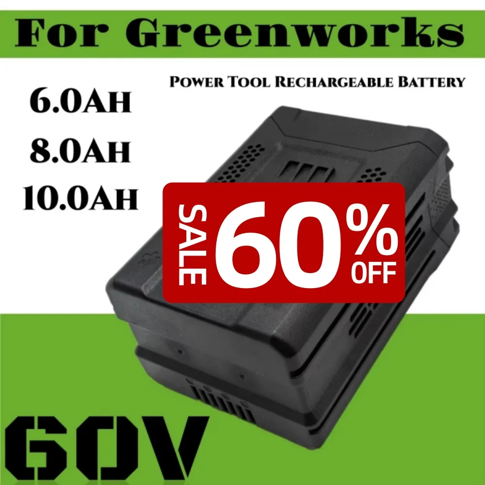 100% nouvelle batterie Rechargeable 60V 10Ah Lithium-ion pour Greenworks pro 60V tondeuse à gazon coupe-bordure tronçonneuses scies à pôle souffleur