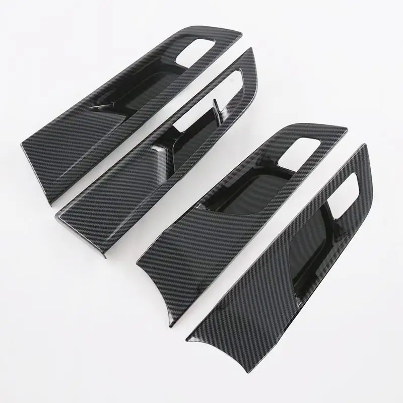 For MG4 EV 2023 MG4 MULAN Inner Door Handle Cover ABS Carbon Grain Automotive Parts and Accessories Car Interior Accessories