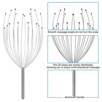 Head Massager Massage Claw Scalp Spa Fine Workmanship Long-lasting Massaging Tool Convenience Simple Operation