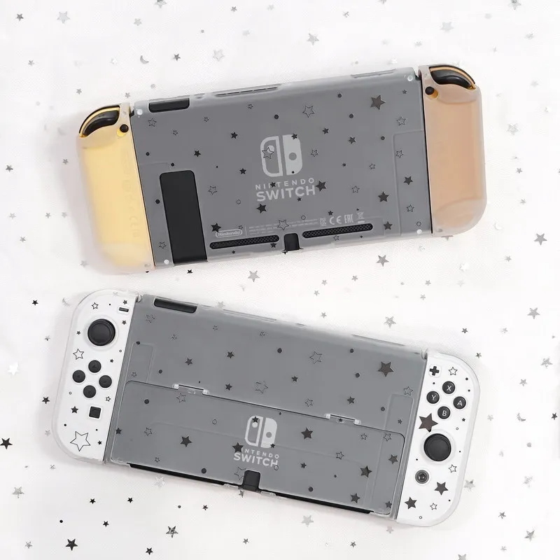 

Оригинальный защитный чехол Star Switch, совместимый с Ns Oled, матовый жесткий корпус с узором в виде звезд, защита от царапин для игр