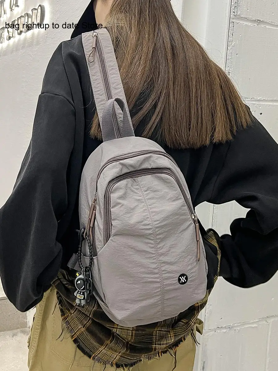 Large Capacity Trendy Casual Korean Version Portable Backpack with High-End Feel Versatile and Simple Shoulder Bag