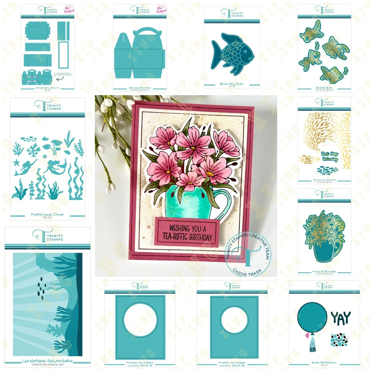 

New Birthyay Balloon Fish Metal Cutting Dies Stencil Hot Foil Scrapbook Decoration Embossing Template DIY Greeting Card Handmade