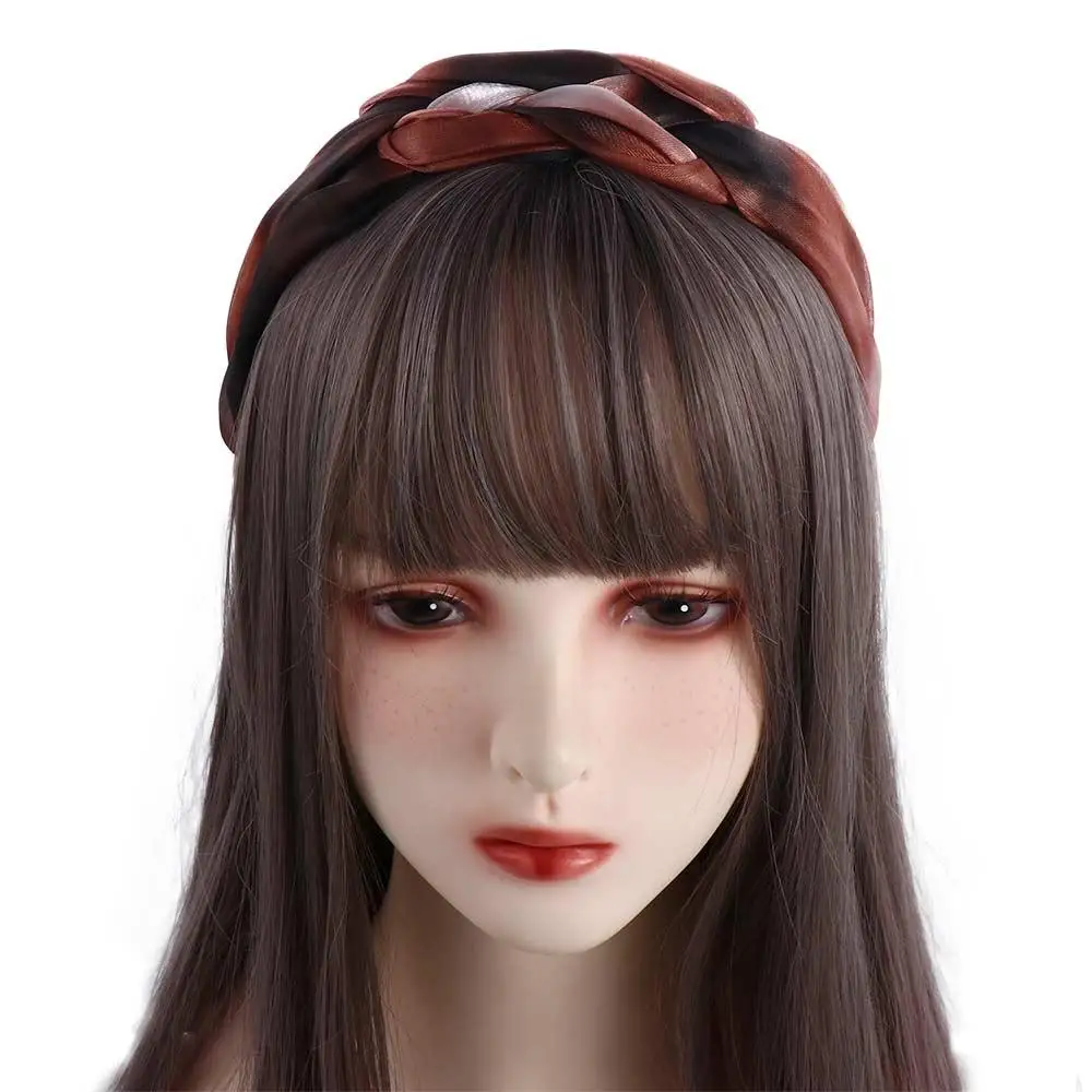 Opaska do włosów dla dziewcząt, szeroka, z siateczką, damska, w stylu koreańskim, opaska damska, skręcona, pleciona, akcesoria do włosów.