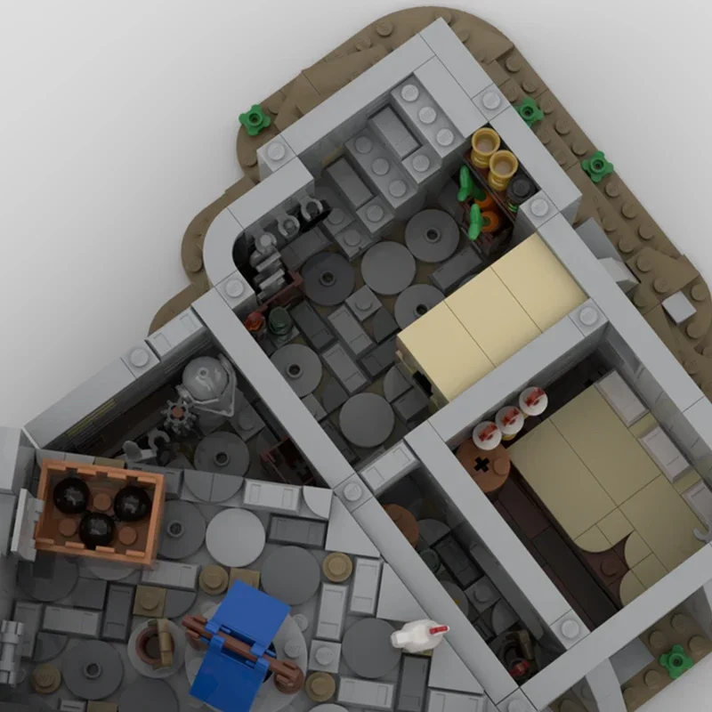 Mittelalterliche Festung Modell Moc Bausteine Kleine Mittelalterliche Burg Technologie Modulare Blöcke Geschenk Weihnachten Spielzeug DIY Sets Montage