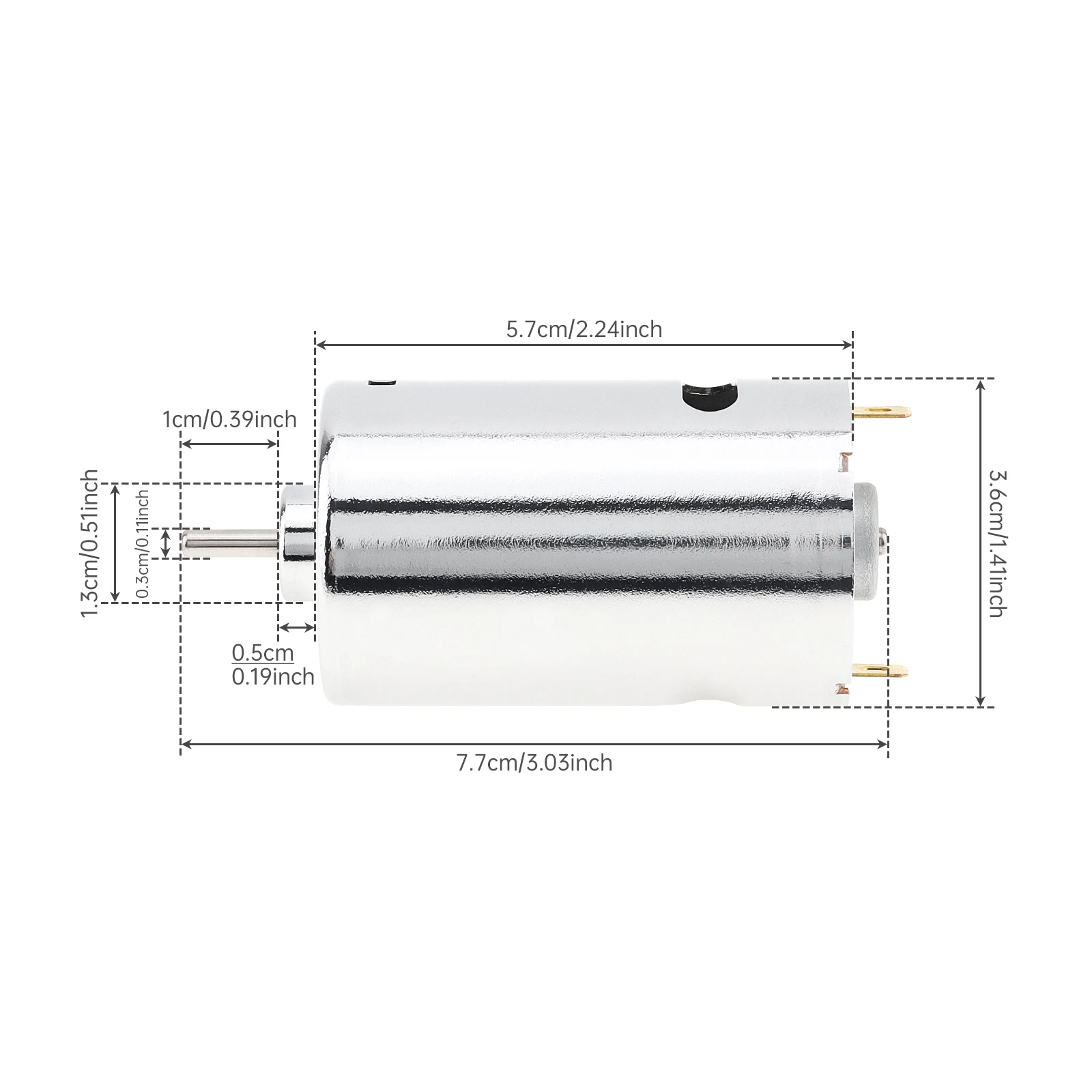 RS555 Dual Ball Bearing DC Motor 12-24V 6000-12000RPM High Torque Micro Motor for DIY Electric Tools,Dual Ball Bearing Motors