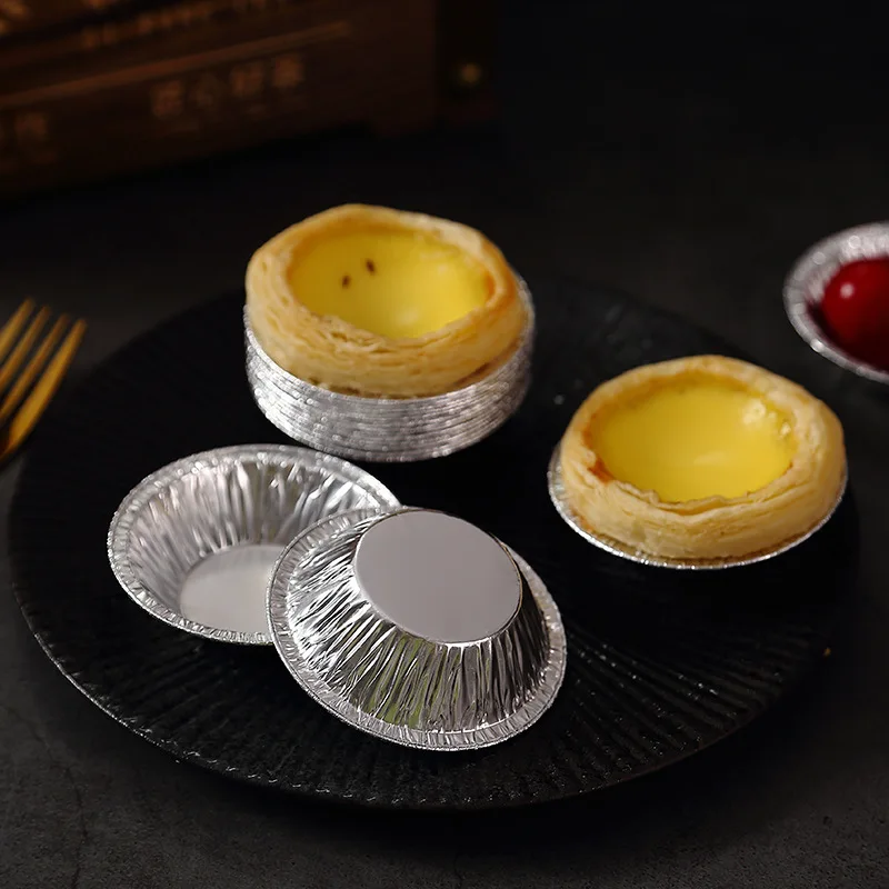 Disposable Egg Tart Cup(207)Egg Tart Crust Egg Tart Foil Bottom Aluminum Foil Egg Tart Tray Cake Decoration Accessories