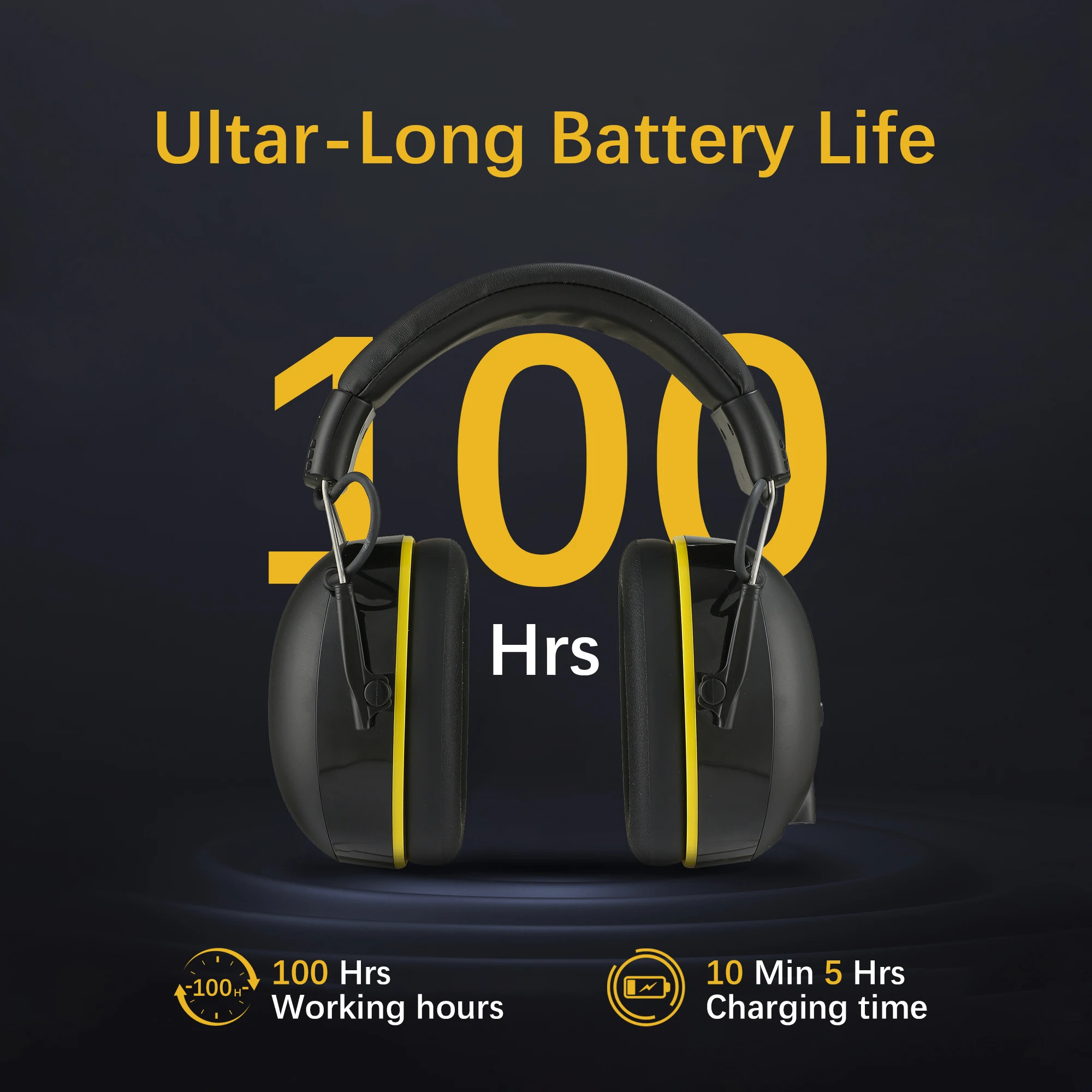 Shooting Earmuff Connect Hearing Protector with Bluetooth Technology 28dB NRR Ear protection for Mowing Construction Work Shops