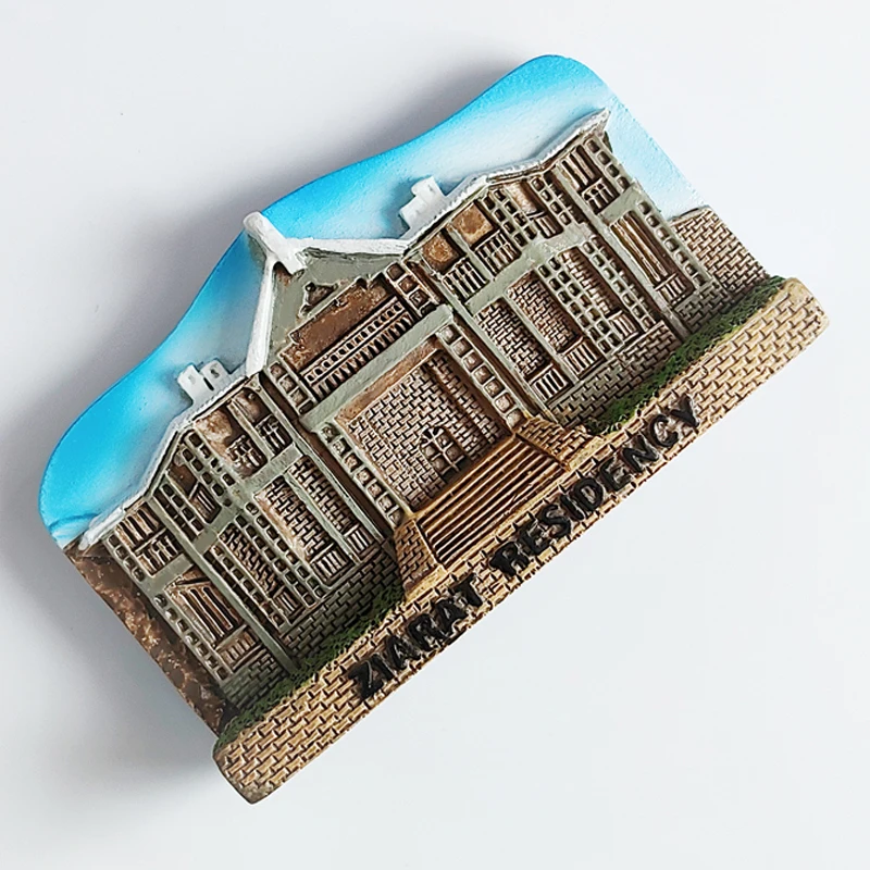Islamic Shrine in Garat, Pakistan  Travelling Souvenirs Fridge Magnets Creative Home Decoration Resin Fridge Magnetic Stickers