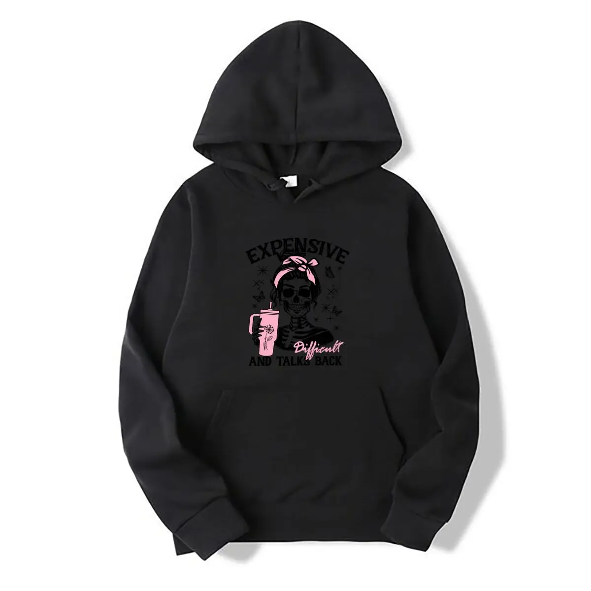 Expensive Different Skeleton Woman And Talks Back Butterflies Autumn and winter hooded sweatshirts