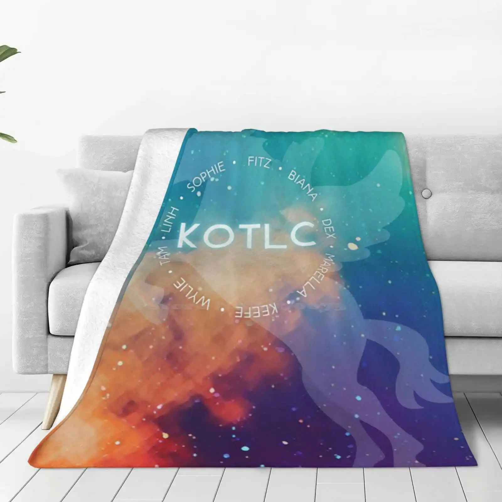 Kotlc Keeper Of The Lost Cities Inspired Starry Sky Alicorn Super Warm Soft Blankets On Sofa/Bed/Travel Kotlc Keeper Of The